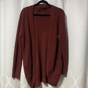 Merokeety Rust Cardigan Sweater